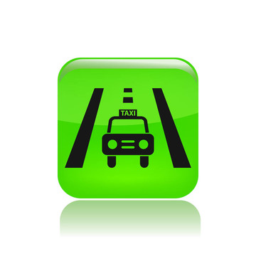 說明單個(gè)孤立出租車圖標(biāo)
