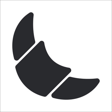 單個(gè)牛角包圖標(biāo)圖