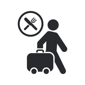 說明單孤立食物旅行圖標(biāo)