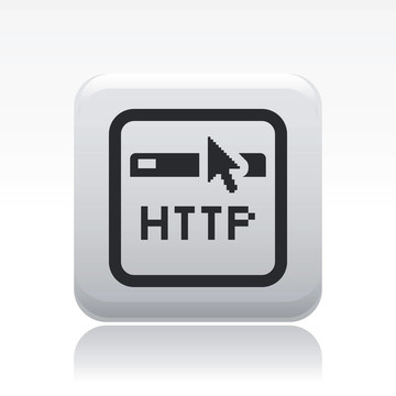 插画单个HTTP的浏览器图标