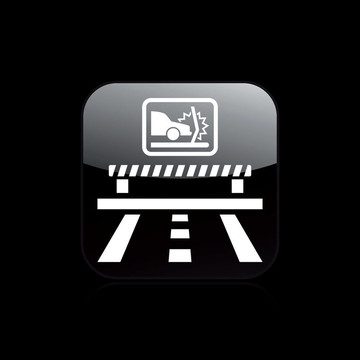 說明單孤立崩潰汽車圖標(biāo)