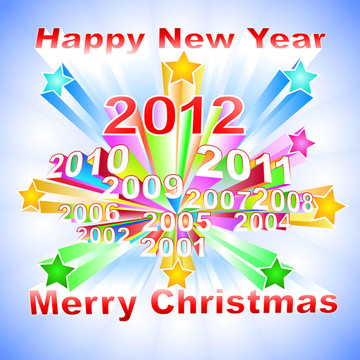 新年2012多彩背景