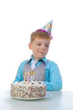 美麗小男孩生日快樂