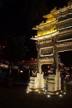 臺(tái)兒莊古城夜景