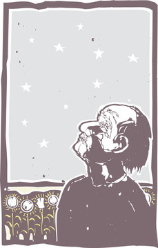 盲人和向日葵