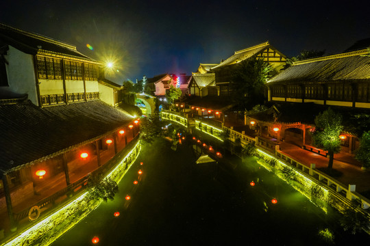 臺(tái)兒莊古城夜景