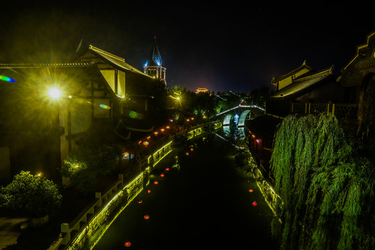臺兒莊古城夜景
