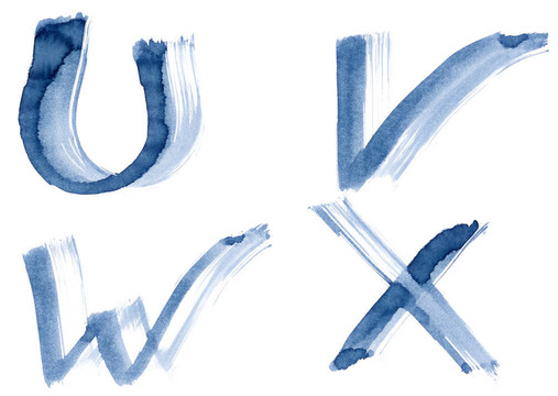 藍色的字母