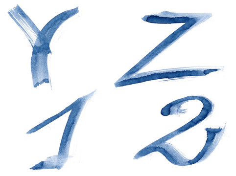 藍(lán)色的字母