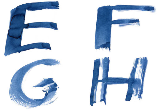 藍(lán)色的字母