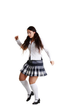 女踢踏舞者