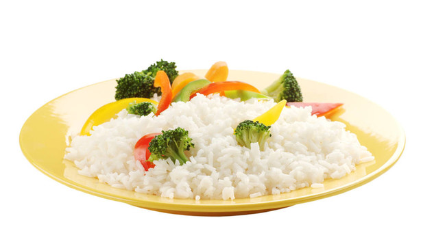 Boiled Rice與蔬菜