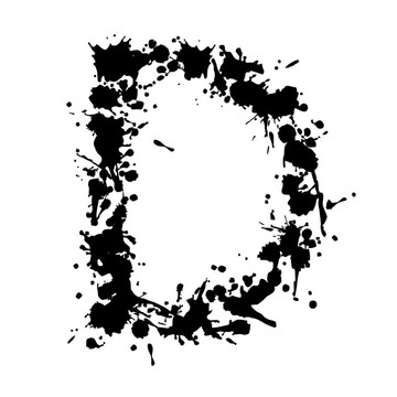 字母D墨水