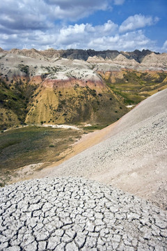 Badlands豐富多彩的山