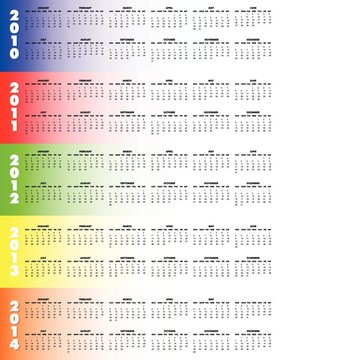 五年的日歷：2010-2014年