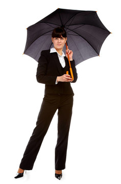 女孩用雨傘