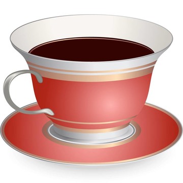 紅咖啡杯