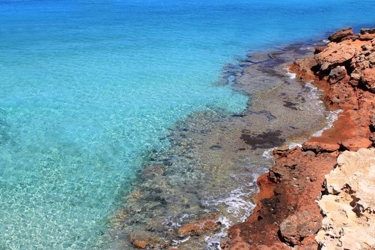 Formentera Cala Saona地中海最好的海滩