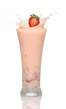 Strawberry smoothie與飛濺