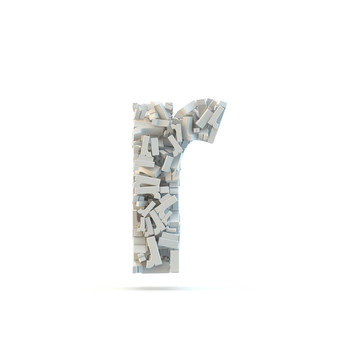 白色小寫字母R。
