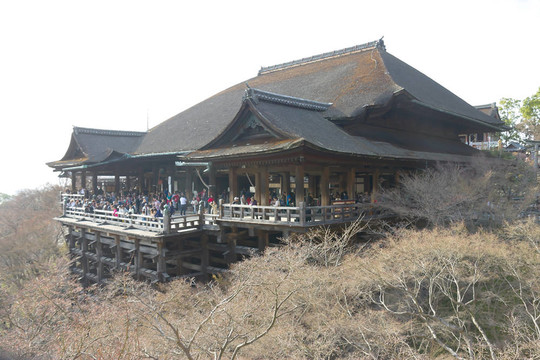 Kiyomizu dera廟；京都；日本。