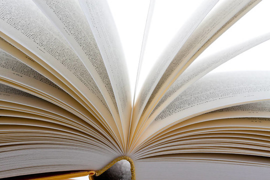 書本在白色背景下開著