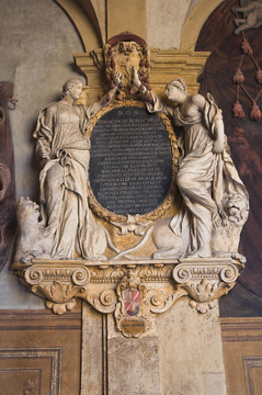 博洛尼亞室內(nèi)Archiginnasio。Emilia Romagna。意大利.
