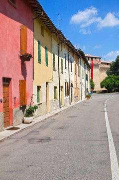 小巷。montechiarugolo。Emilia Romagna。意大利.