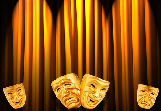 帶面具的戲劇表演概念