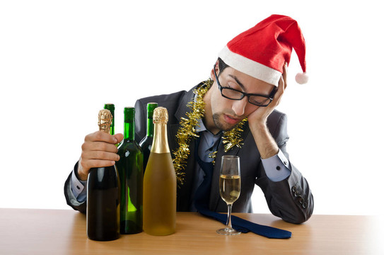 醉酒商人辦公室圣誕派對