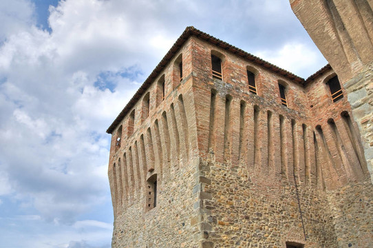患者對瓦拉諾de城堡。Emilia Romagna。意大利.