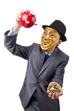 男子撲滿白