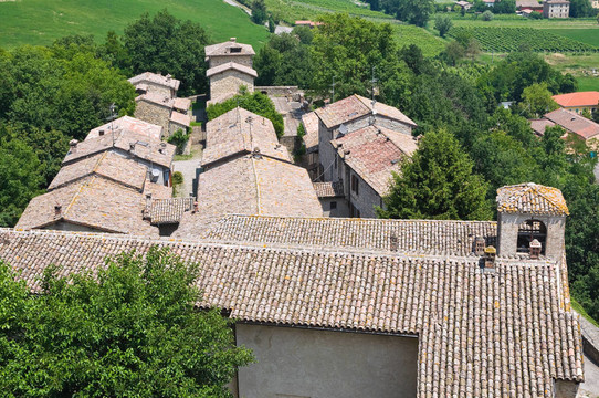 城堡Torrechiara。Emilia Romagna。意大利.