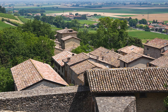 城堡Torrechiara。Emilia Romagna。意大利.