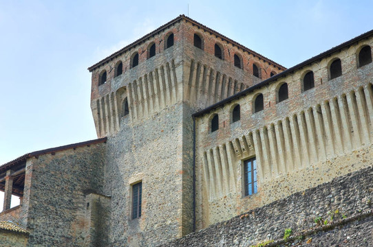城堡Torrechiara。Emilia Romagna。意大利.