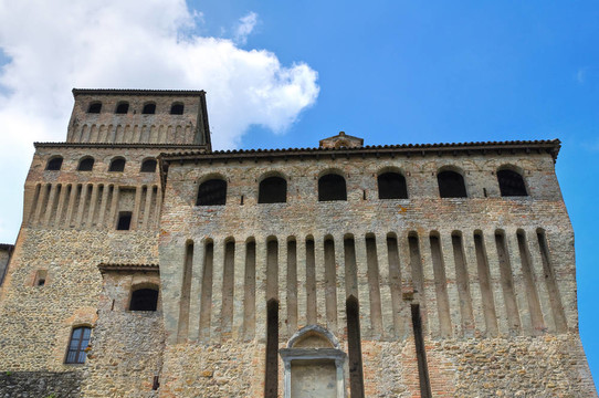 城堡Torrechiara。Emilia Romagna。意大利.