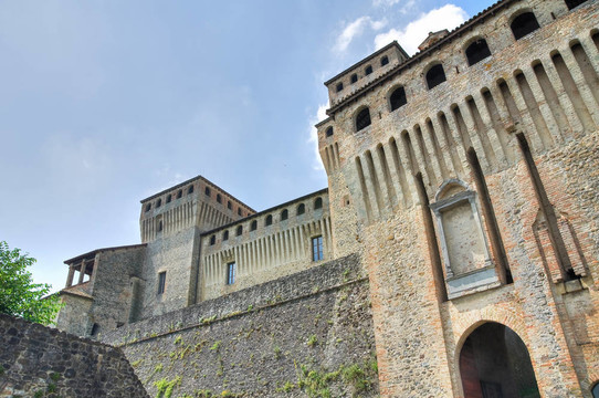 城堡Torrechiara。Emilia Romagna。意大利.