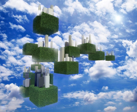 未來天空之城。