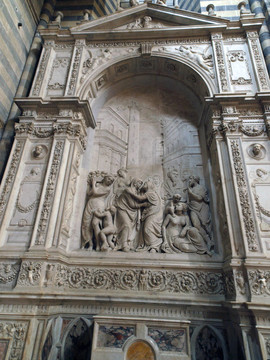 內(nèi)部的大教堂（大教堂）。Orvieto；翁布里亞大區(qū)
