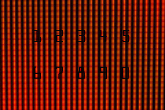 計算機屏幕上的特寫數(shù)字