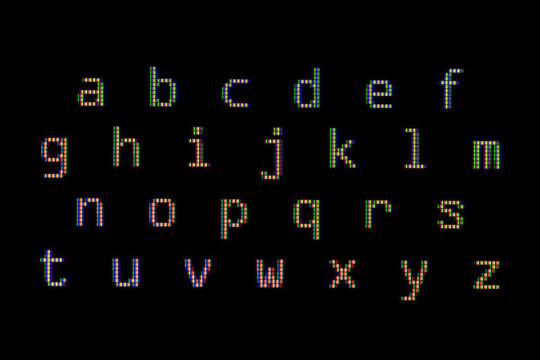 計(jì)算機(jī)屏幕上特寫(xiě)字母