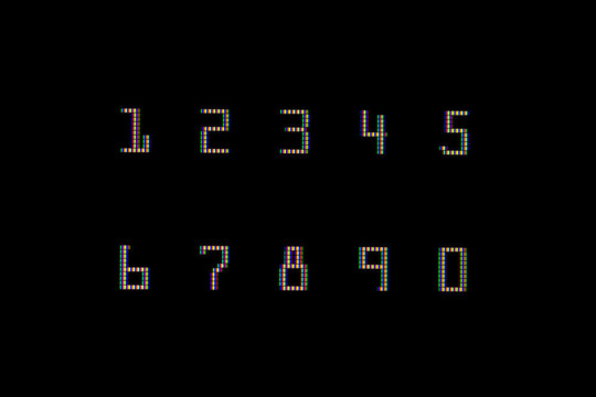 計算機屏幕上的特寫數(shù)字