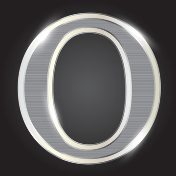 銀色金屬字體插畫(huà)