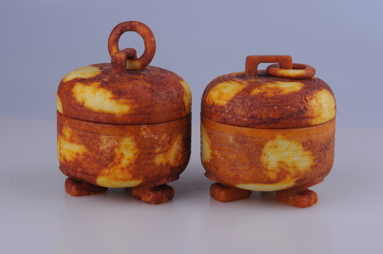 唐代玉器 南北朝玉器 蓋盒
