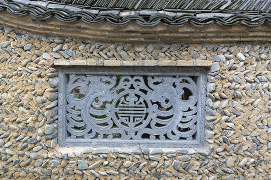 花窗 石子墻