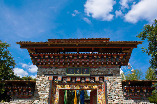 尼泊爾拱形建筑。