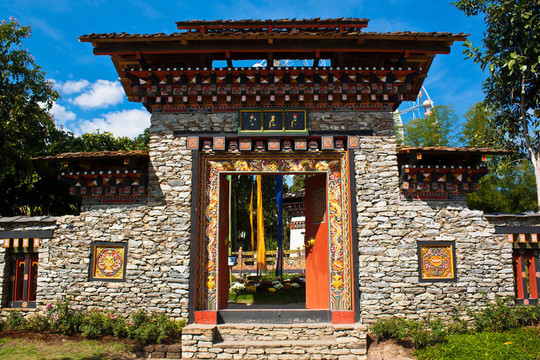 尼泊爾拱形建筑。