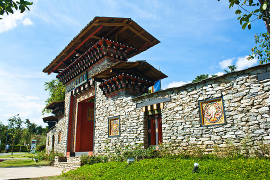 尼泊爾拱形建筑。