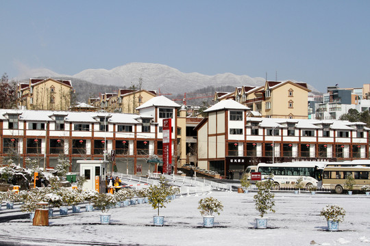 雪后的重慶武隆仙女山鎮(zhèn)