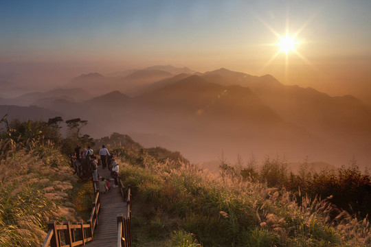 在山地景觀